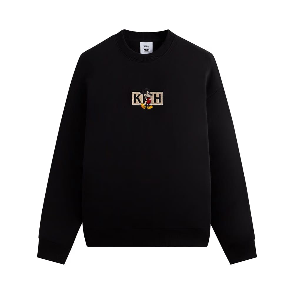 Kith For Mickey & Friends Cyber Monday Mickey Classic Logo Crewneck Black