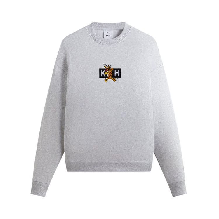 Kith For Mickey & Friends Cyber Monday Pluto Classic Logo Crewneck Light Heather Grey