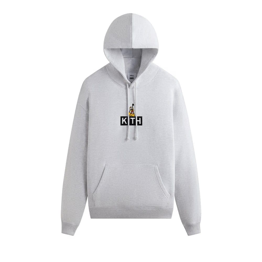 Kith For Mickey & Friends Cyber Monday Pluto Classic Logo Hoodie Light Heather Grey
