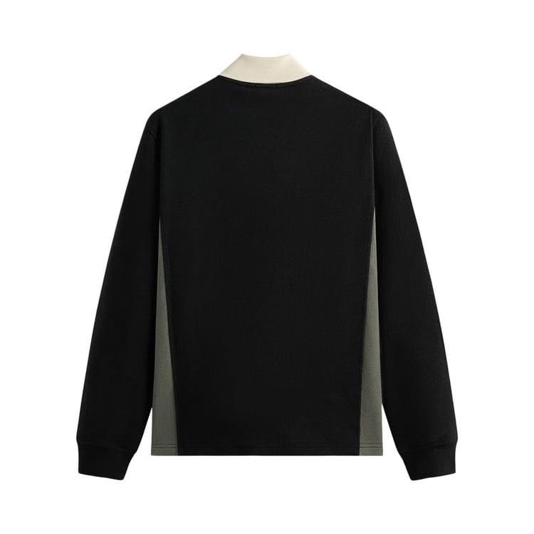 Kith Pique Long-Sleeve Tap Polo Black