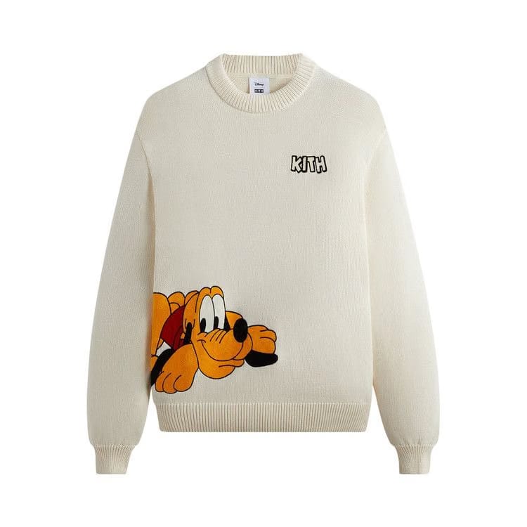 Kith For Mickey & Friends Pluto Crewneck Sweater Sandrift
