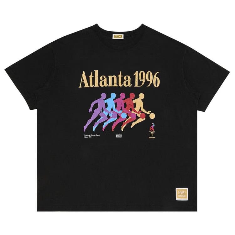 Kith For Olympics Heritage Atlanta Basketball Vintage T-Shirt Black