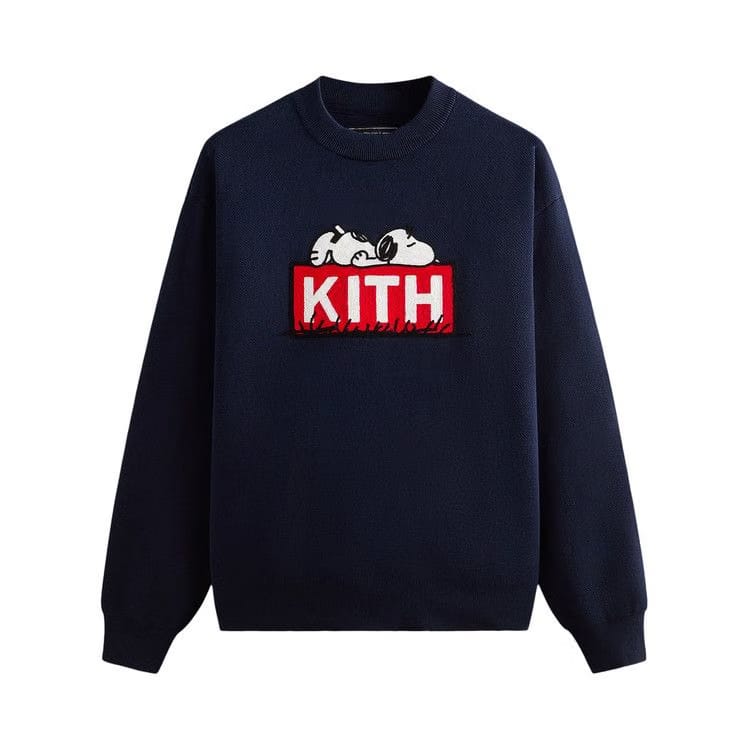 Kith For Peanuts Doghouse Classic Logo Crewneck Sweater Nocturnal
