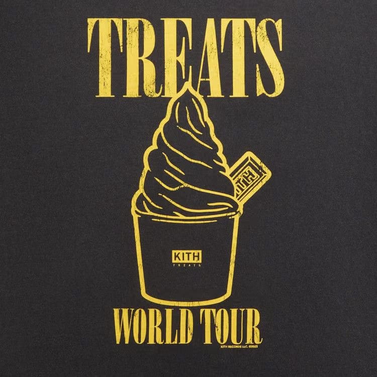 Kith Treats Heart-Shaped Swirl Vintage T-Shirt Black