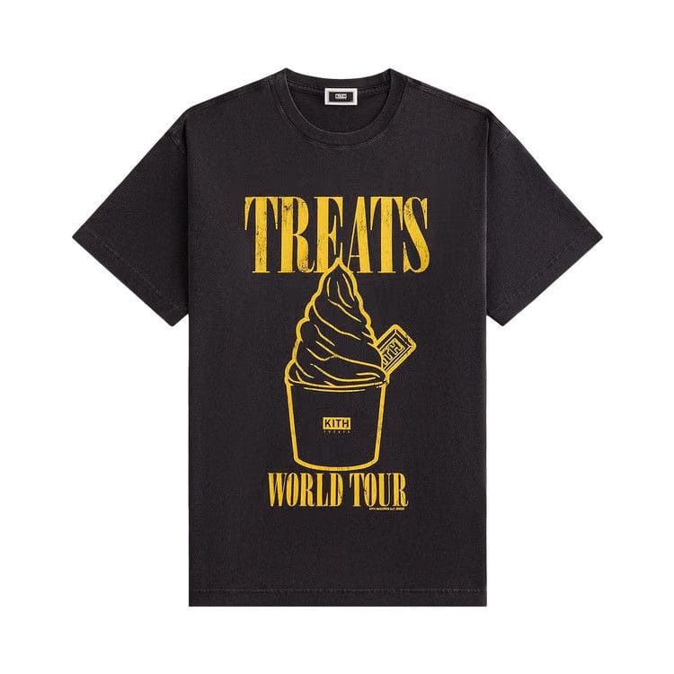 Kith Treats Heart-Shaped Swirl Vintage T-Shirt Black