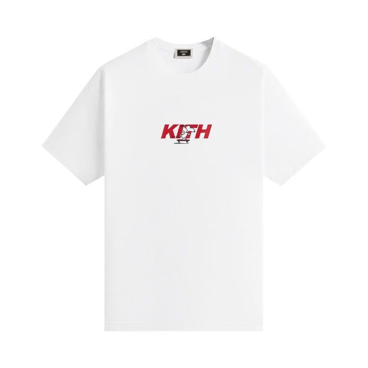 Kith For Peanuts Snoopy Skateboard Fast Logo T-Shirt White