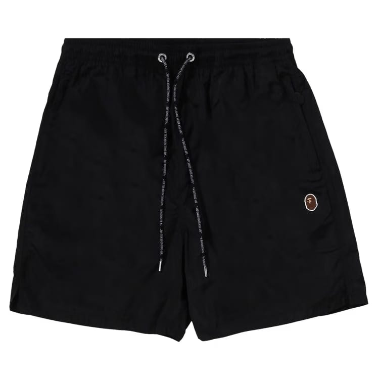BAPE Ape Head One Point Beach Shorts Black