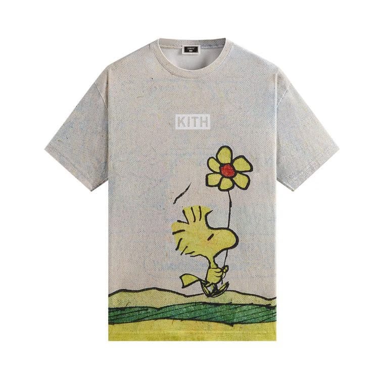 Kith For Peanuts Woodstock Comic Vintage T-Shirt Chalk