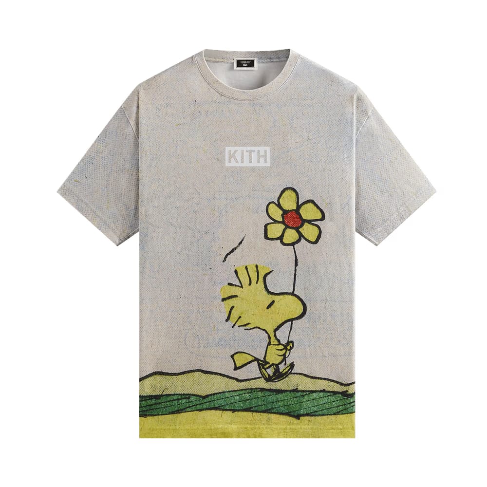 Kith For Peanuts Woodstock Comic Vintage T-Shirt Chalk