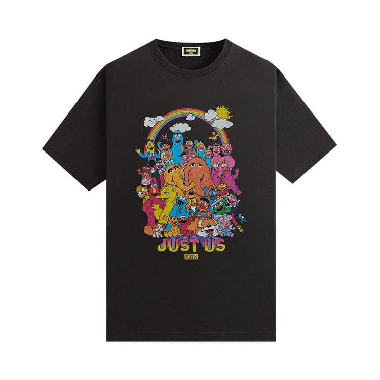 Kith For Sesame Street Characters Vintage T-Shirt Black
