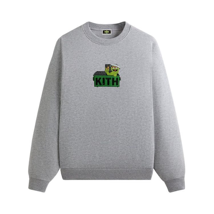 Kith For Sesame Street Oscar The Grouch Nelson Crewneck Medium Heather Grey