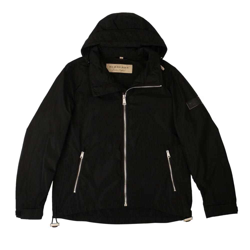 Burberry Packaway Hooded Jacket Black
