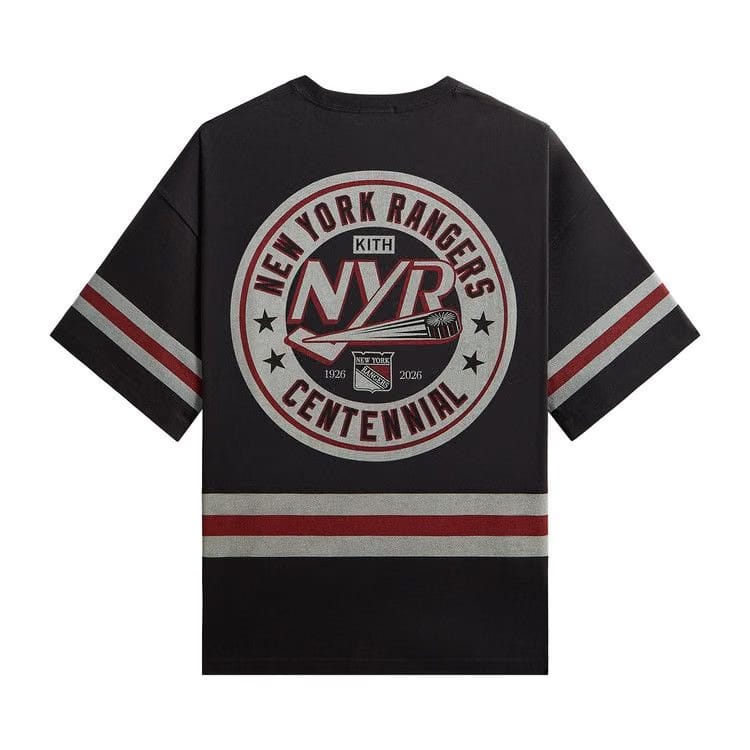 Kith For The New York Rangers Retro Centennial Bishop T-Shirt Black