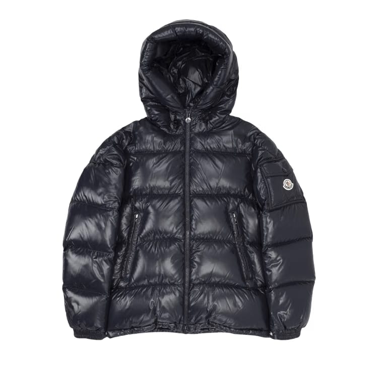 Moncler Ecrins Shiny Puffer Jacket Navy