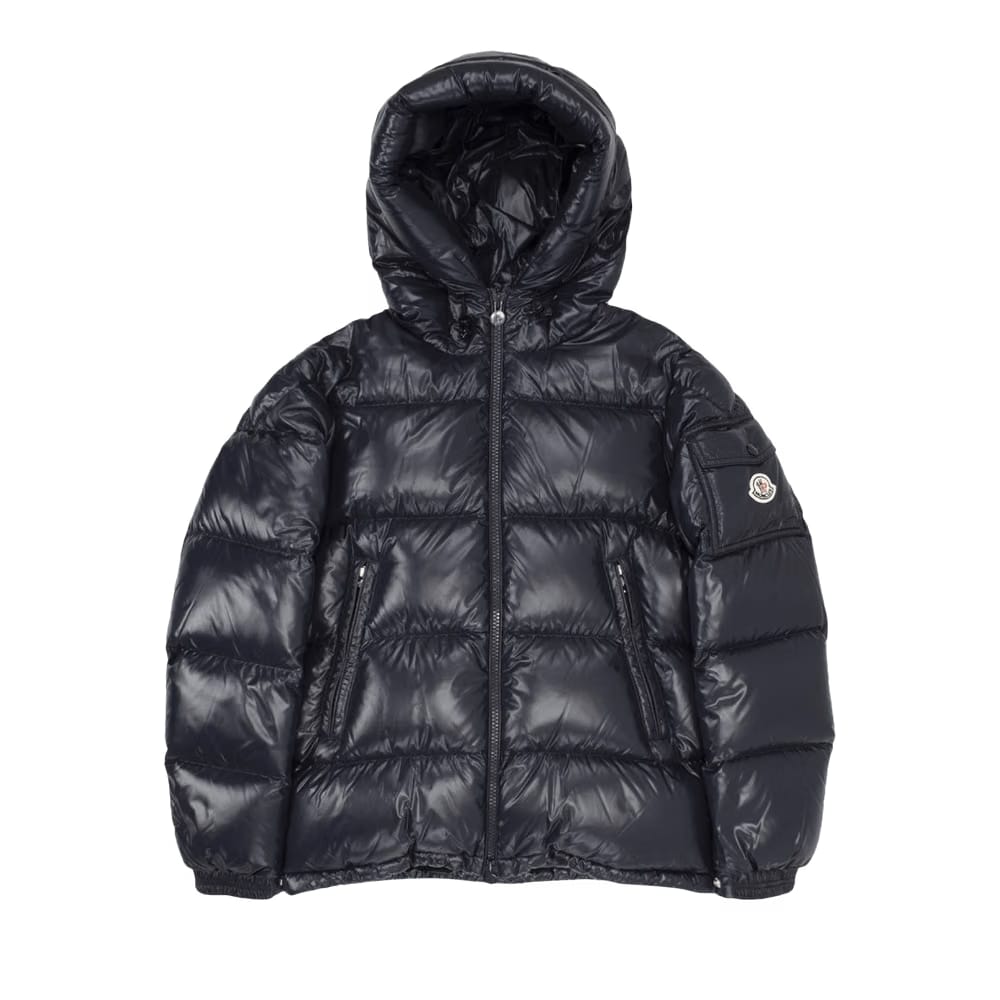 Moncler Ecrins Shiny Puffer Jacket Navy