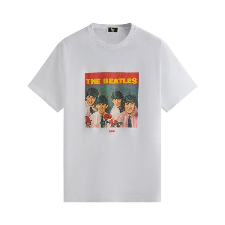 Kith For The Beatles Red Roses Vintage T-Shirt White