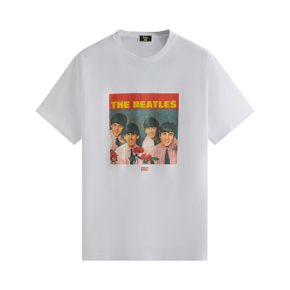 Kith For The Beatles Red Roses Vintage T-Shirt White