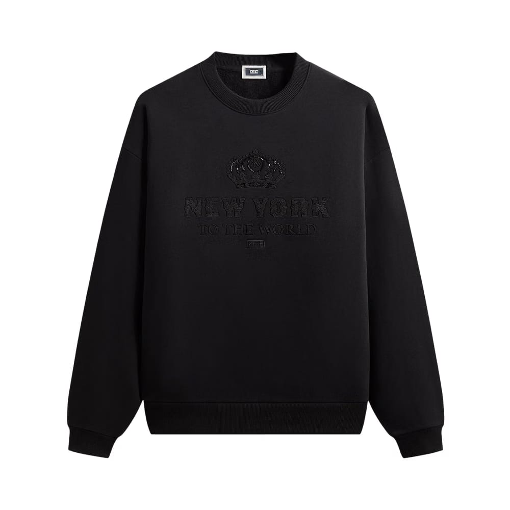 Kith New York To The World Crown Crewneck Black