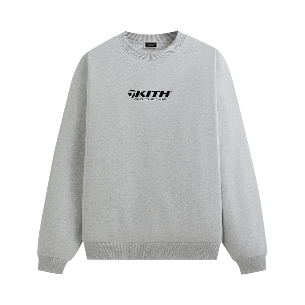 Kith For TaylorMade Find Your Game Nelson Crewneck Light Heather Grey