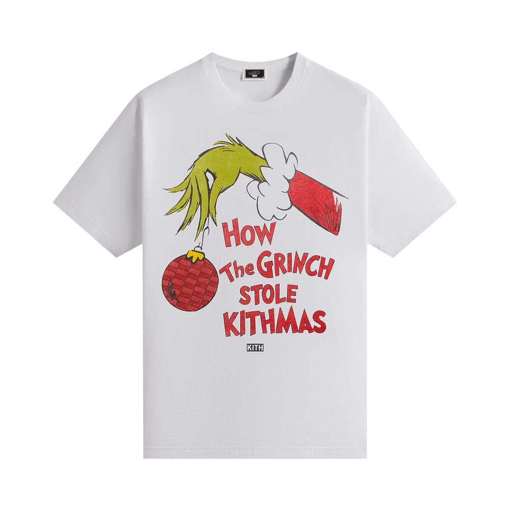 Kith x The Grinch Book Title Vintage T-Shirt White