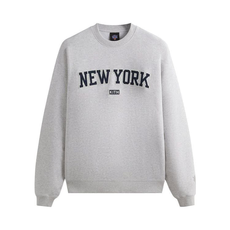 Kith For The New York Knicks City So Nice Nelson Crewneck Light Heather Grey