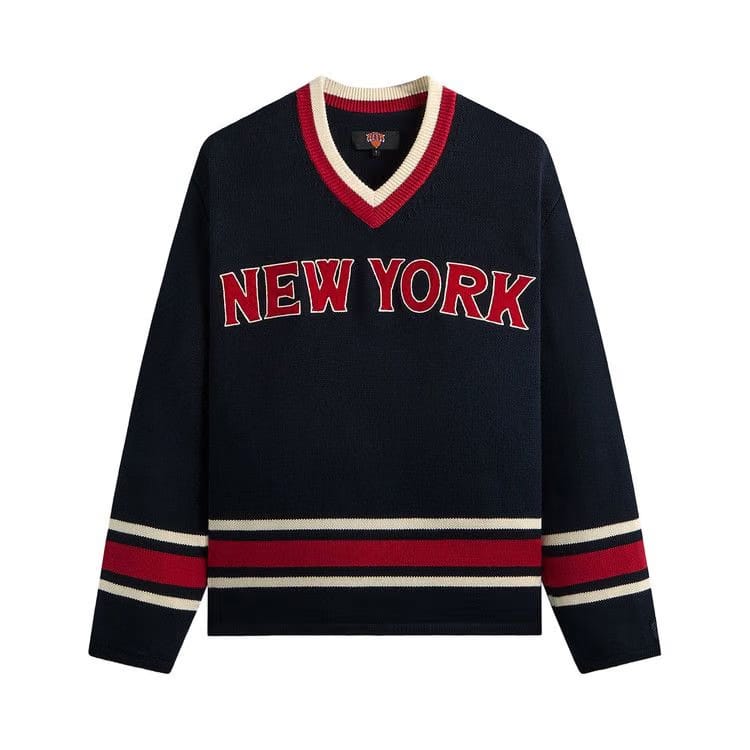 Kith For The New York Knicks Classic Beau Knit Sweater Nocturnal