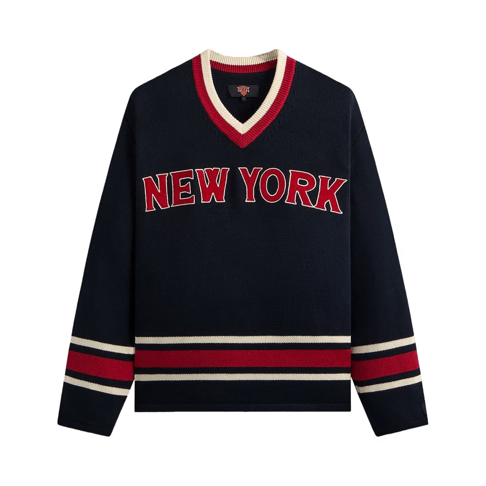 Kith For The New York Knicks Classic Beau Knit Sweater Nocturnal