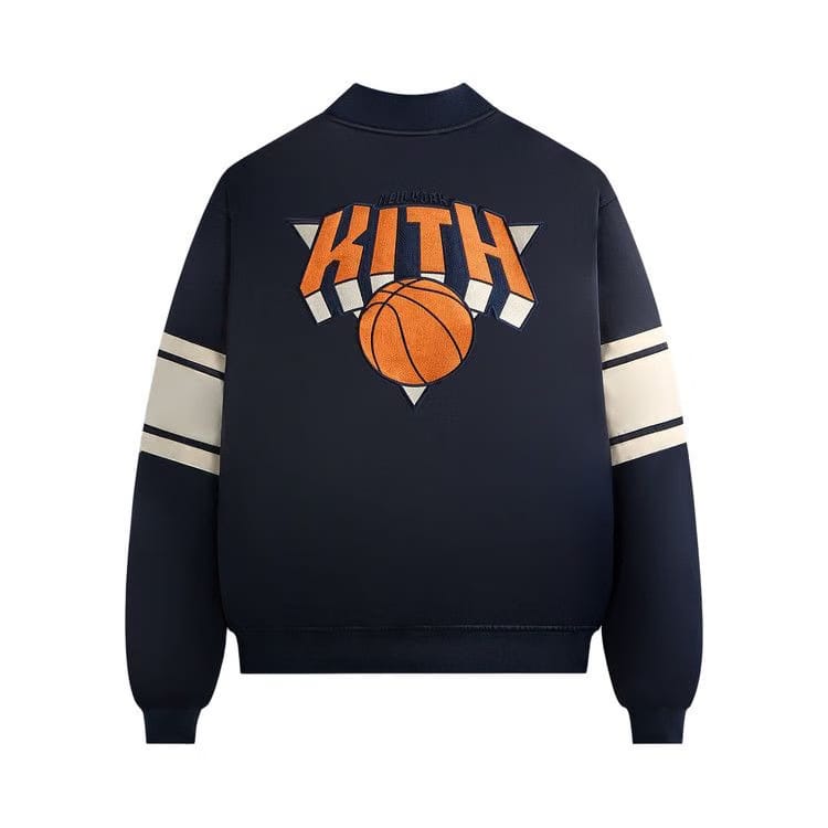 Kith For The New York Knicks Classic Satin Bomber Jacket Nocturnal