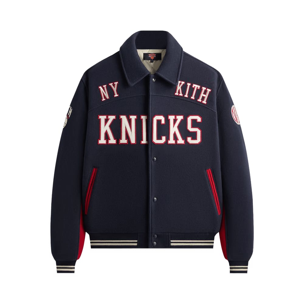 Kith For The New York Knicks Madison Square Garden Wool Varsity Jacket Nocturnal