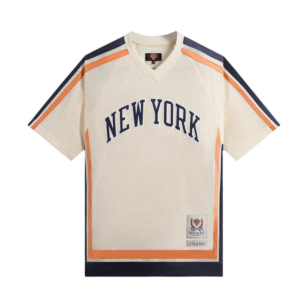Kith For The New York Knicks Mesh Leon Top Sandrift