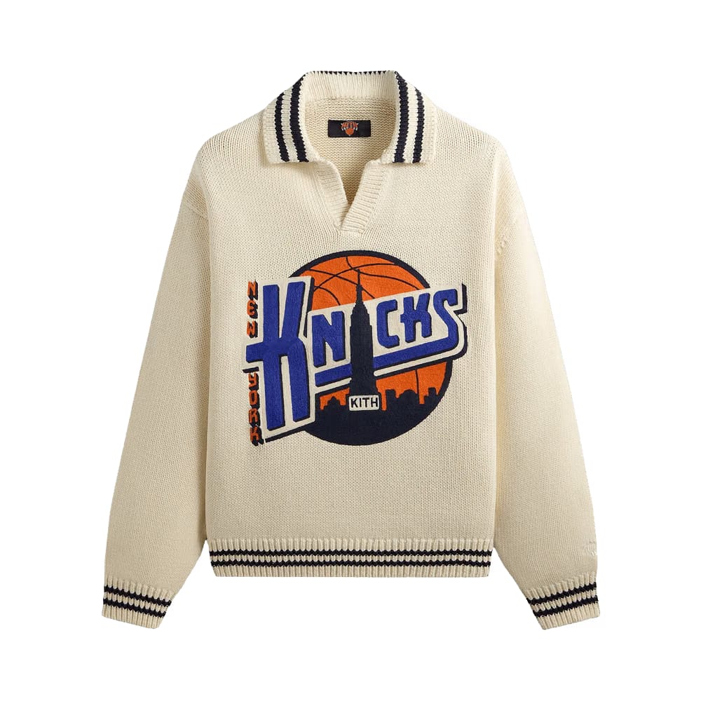 Kith For The New York Knicks Nelson Rugby Sweater Sandrift