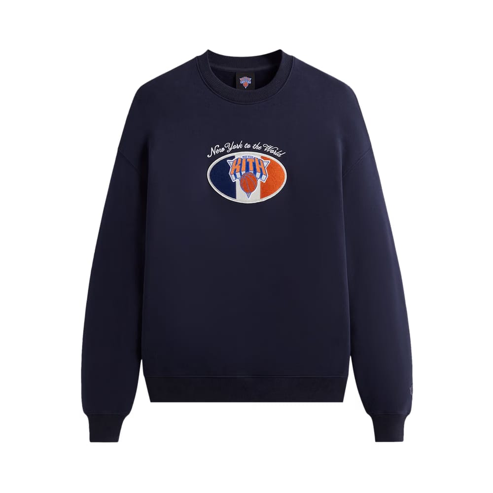 Kith For The New York Knicks NY Insignia Nelson Crewneck Nocturnal