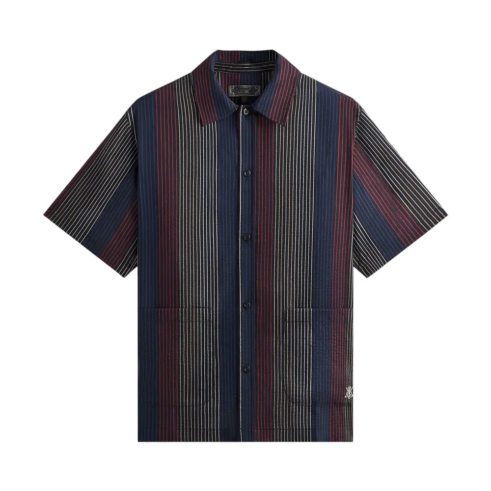 Kith Seersucker Boxy Collared Overshirt Nocturnal