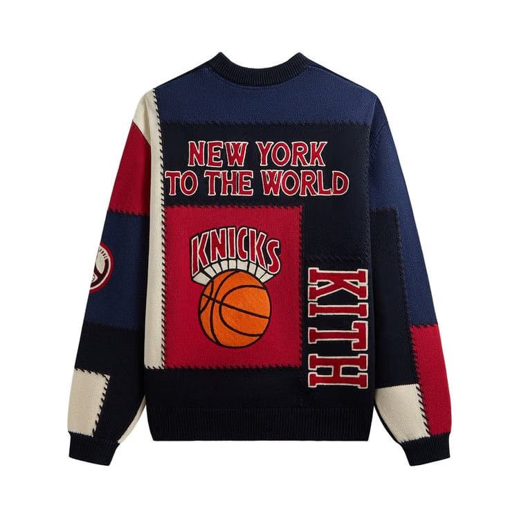 Kith For The New York Knicks Patchwork Crewneck Sweater Nocturnal