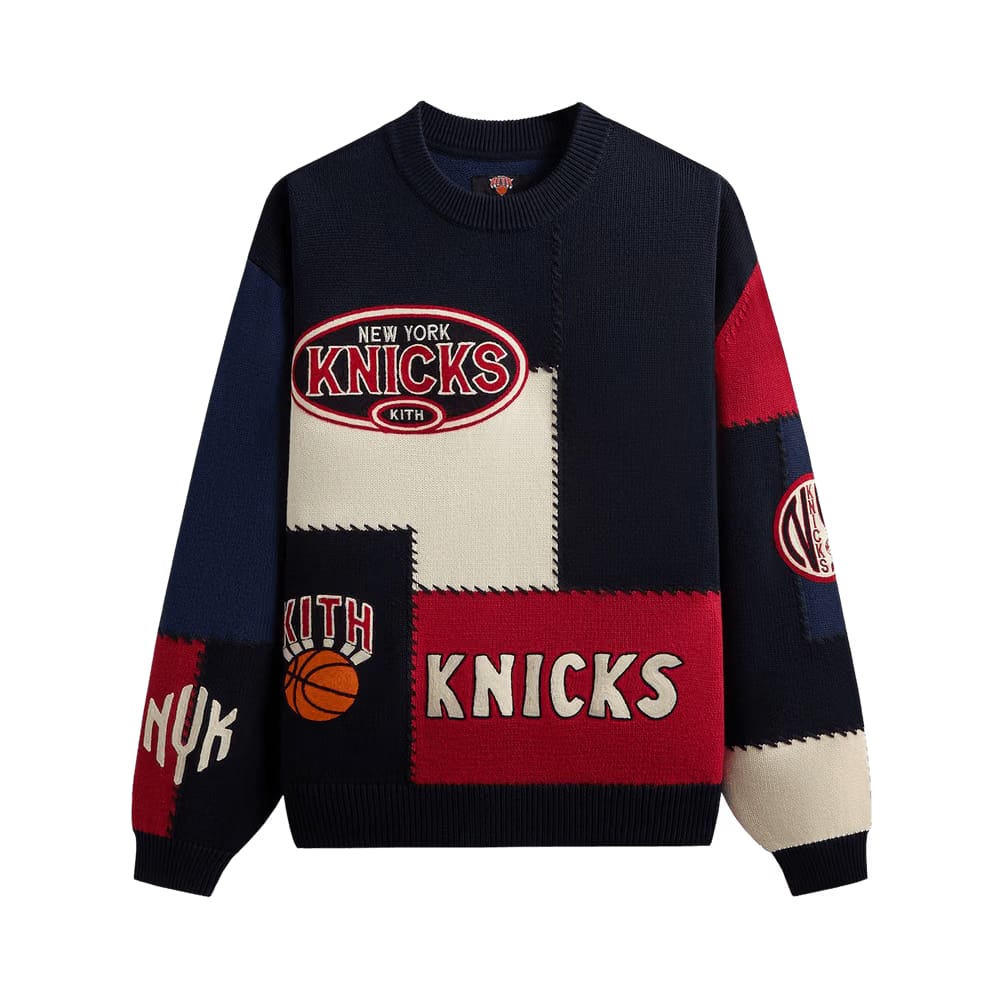 Kith For The New York Knicks Patchwork Crewneck Sweater Nocturnal