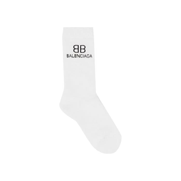 Balenciaga BB Socks White/Black