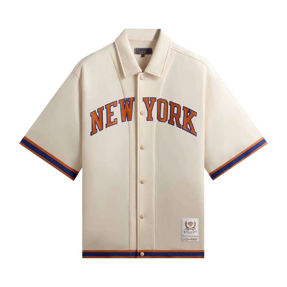 Kith For The New York Knicks Patrick Ewing Woodpoint Shirt Sandrift