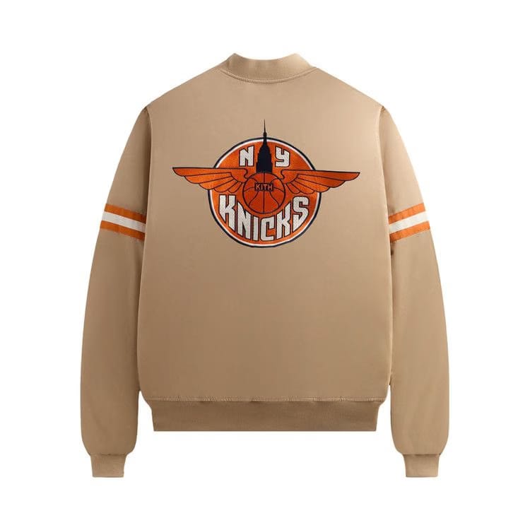 Kith For The New York Knicks Wings Satin Bomber Jacket Stock