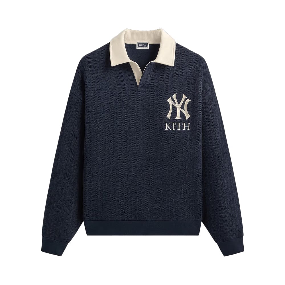 Kith For The New York Yankees Cable Fleece Nelson Sweatshirt Nocturnal