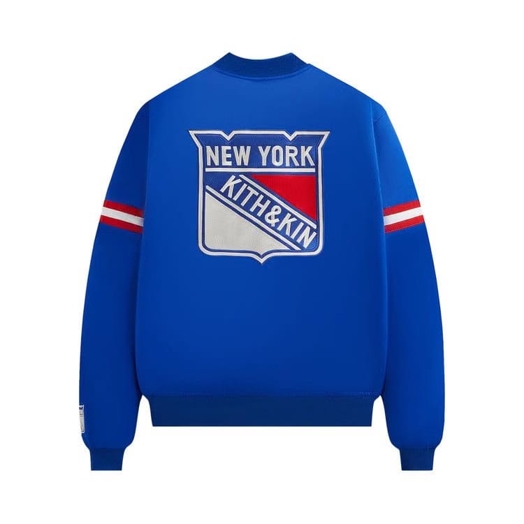 Kith For The New York Rangers Satin Bomber Jacket Cyclone