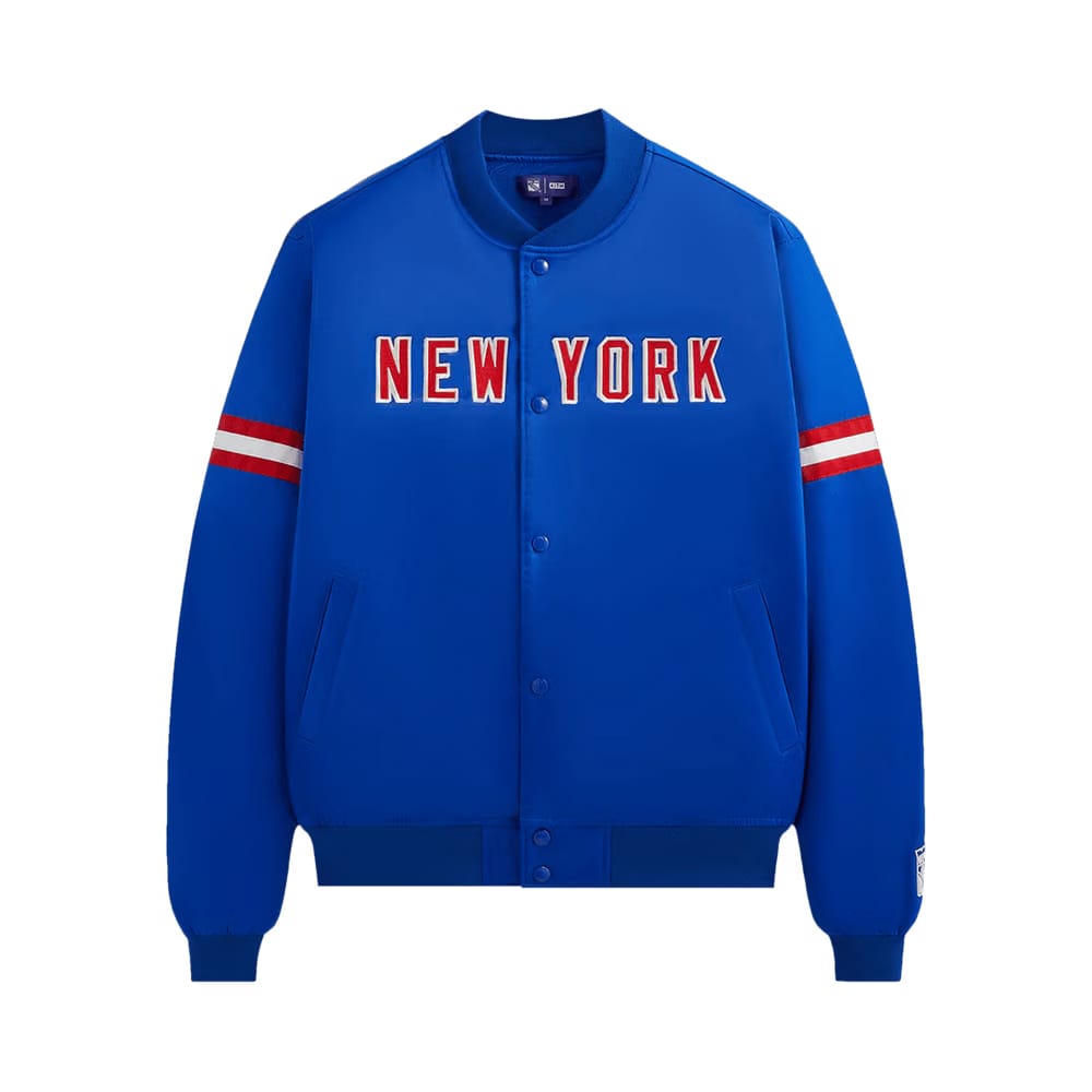 Kith For The New York Rangers Satin Bomber Jacket Cyclone