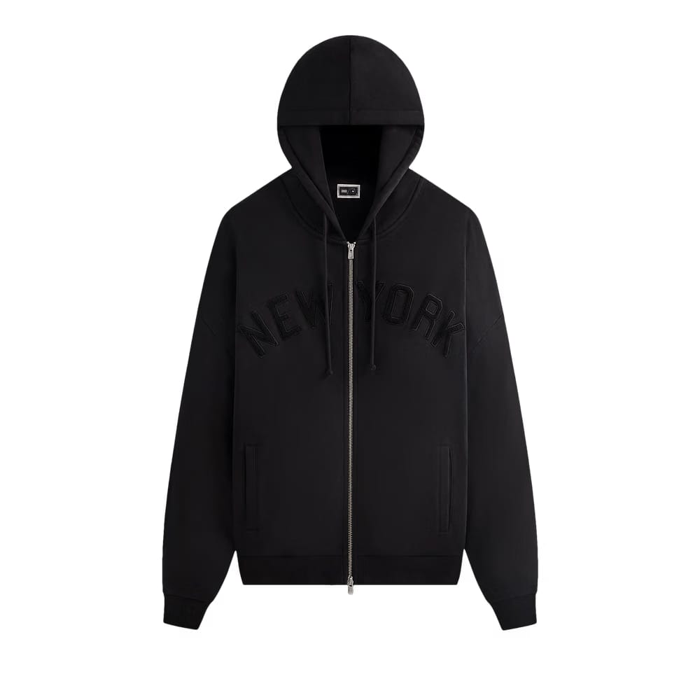 Kith For The New York Yankees Braxton Full Zip Hoodie Black