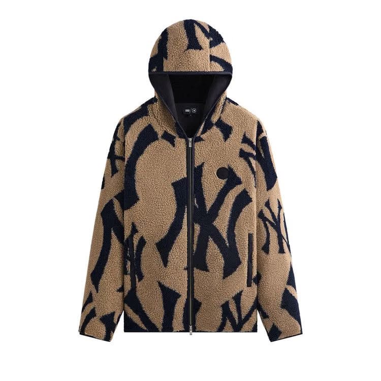 Kith For The New York Yankees Hooded Pinehurst Sherpa Jacket Canvas