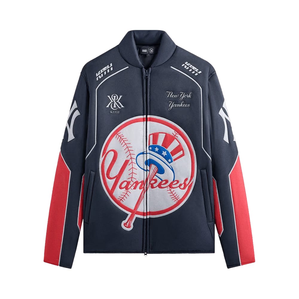 Kith For The New York Yankees Zip Brixton Puffed Shirt Jacket Nocturnal