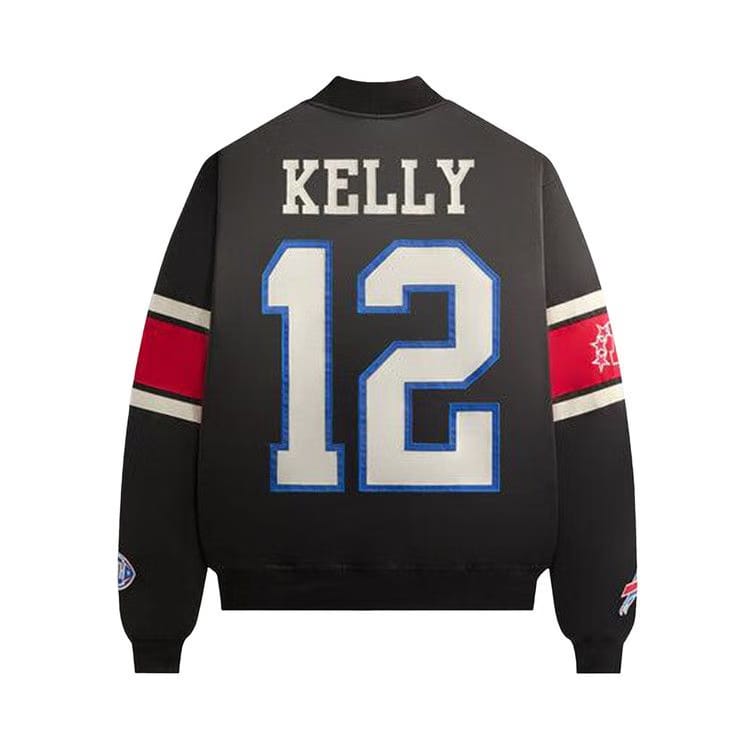 Kith For The NFL Buffalo Bills Satin Bomber Jacket Black
