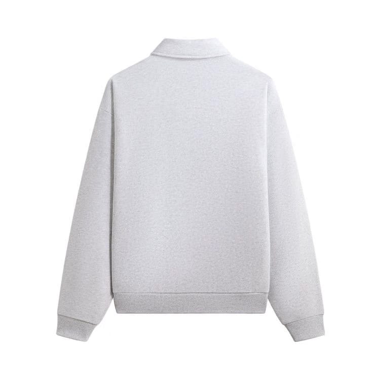 Kith Quarter Zip Popover Sweatshirt Light Heather Grey