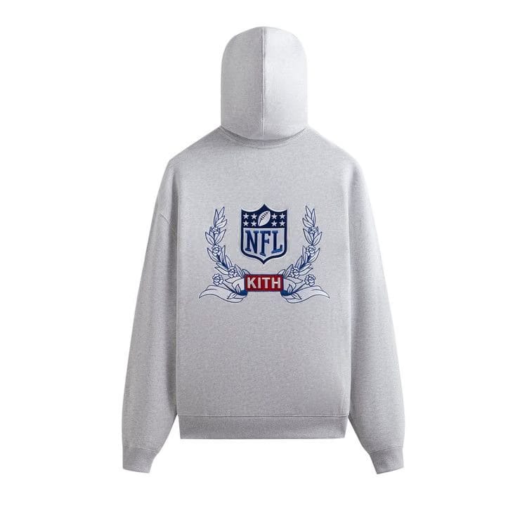 Kith For The NFL: Giants Laurel Hoodie Light Heather Grey