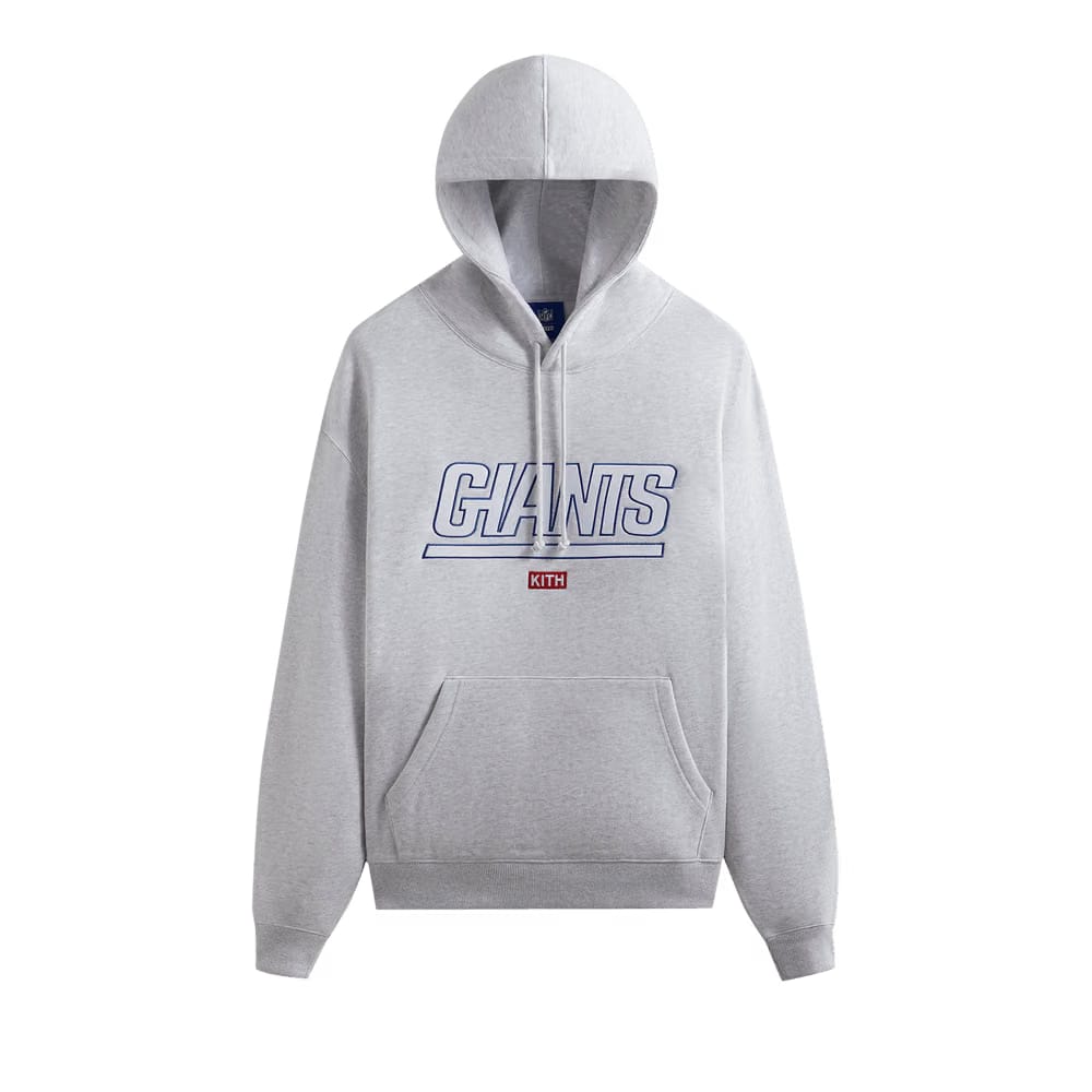 Kith For The NFL: Giants Laurel Hoodie Light Heather Grey