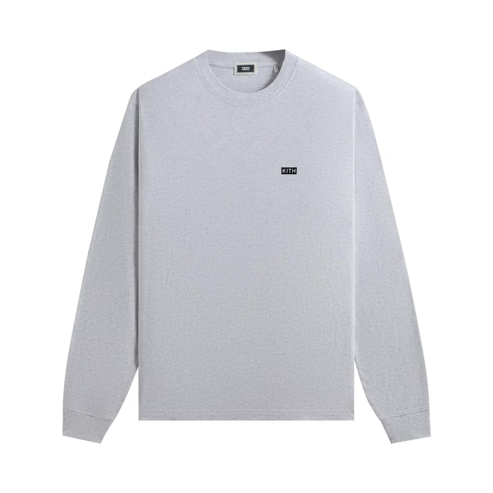 Kith Long-Sleeve Lax T-Shirt Light Heather Grey Black