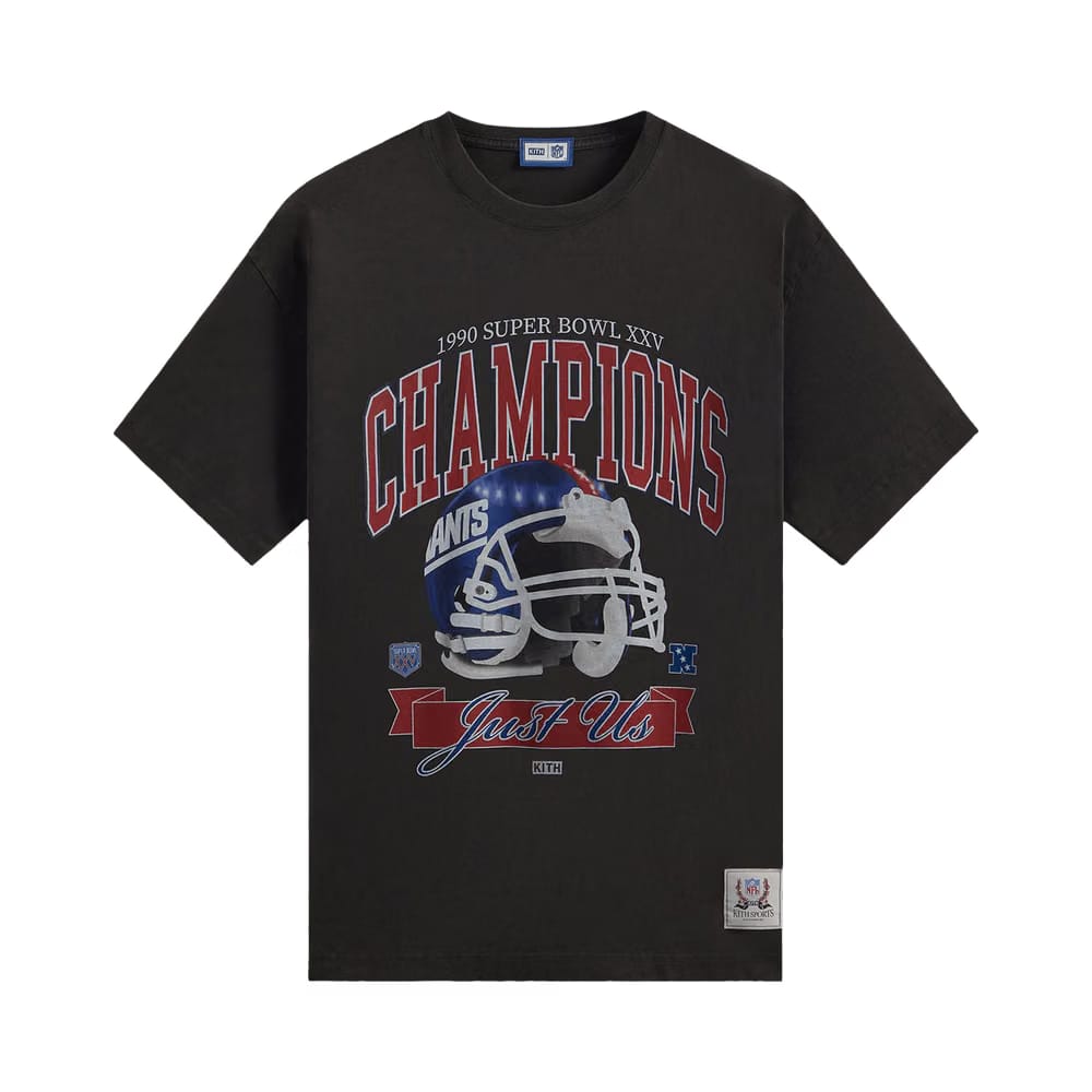 Kith For The NFL: Giants Superbowl Vintage T-Shirt Black
